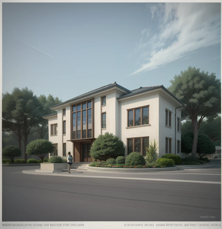 1 neoclassic house:1.2, townhouse, neo classic detail:1.2