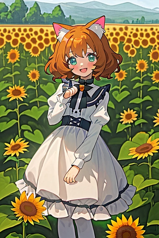 1️⃣👧➕🐈‍⬛, 😉, 🌻➕👗, 🏞️, ⛰️,