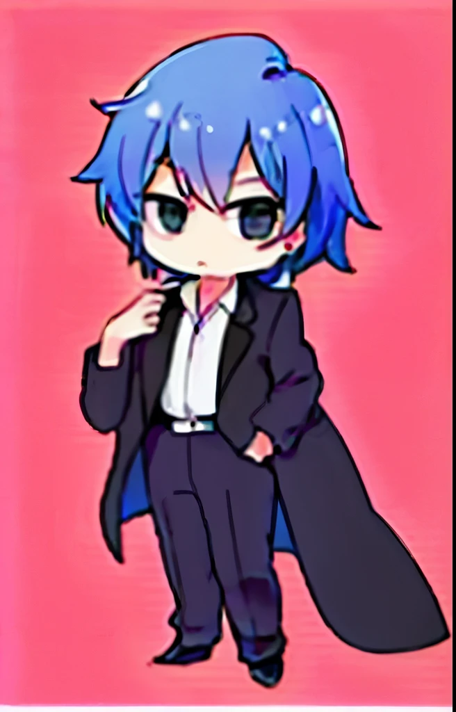 (no background),  solo, hand on own chin, man, full body, thinking