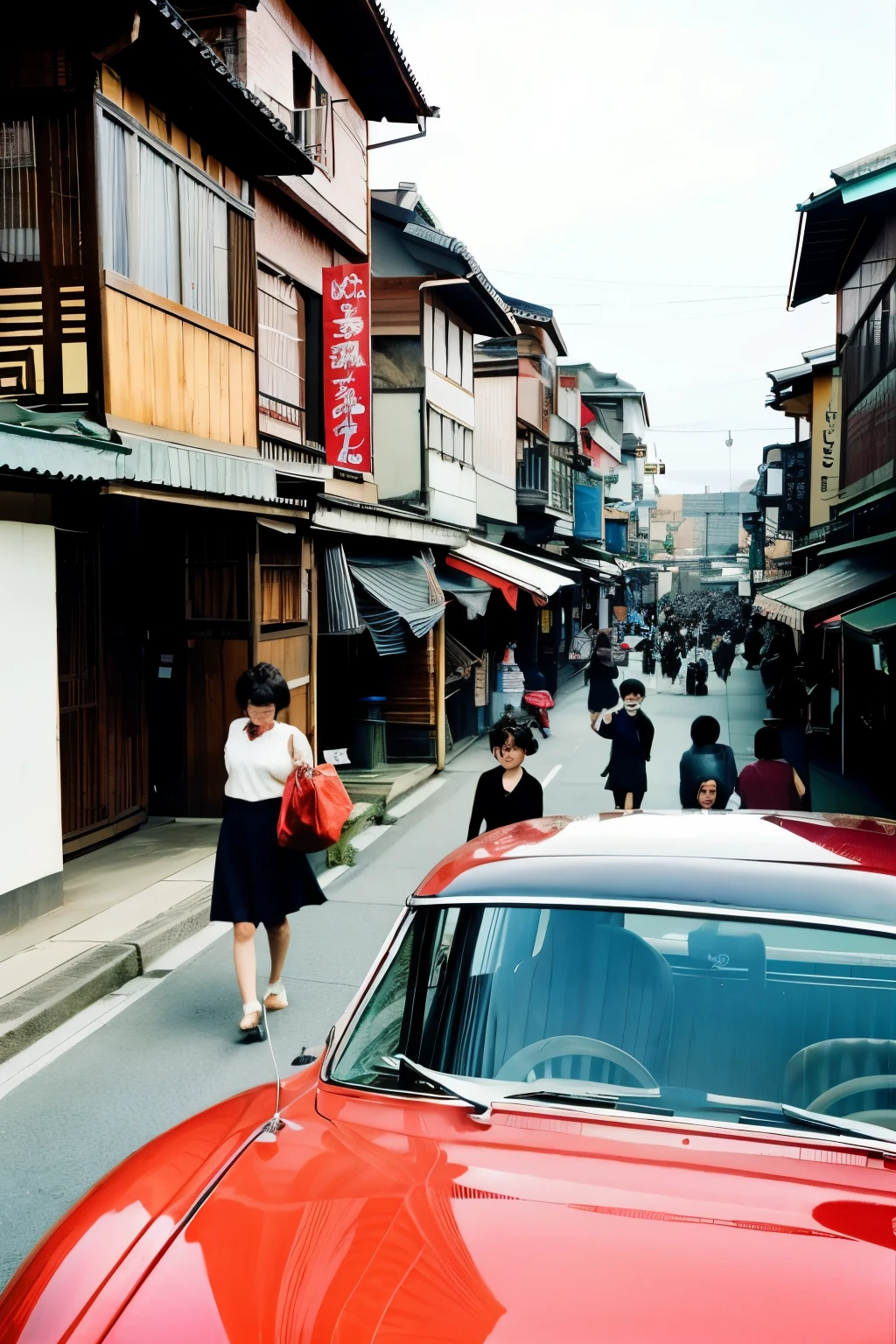 Scene of Nebuta passing by, which was popular around 1955