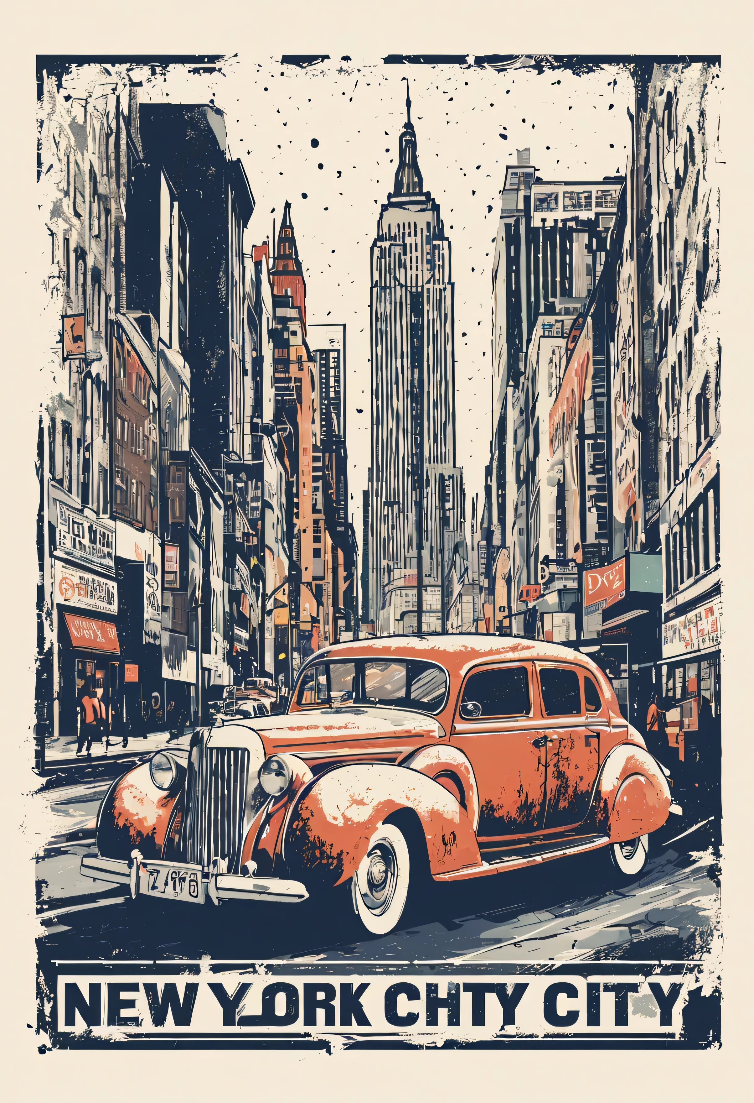 New York city, vector design, vintage design, graphic tee, white background.