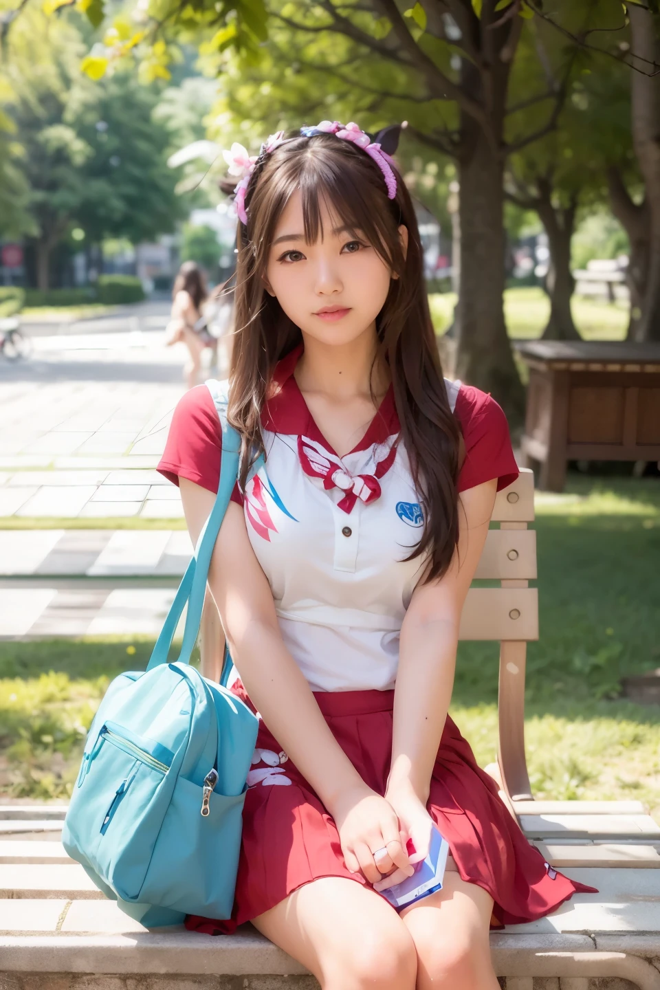 asian woman in the park, wearing swimsuit, swimsuit, swimsuit, japanese portrait, korean girl, realistic young gravure idol, real anime girl, surreal , Young and cute gravure idol, young gravure idol, asian young girl, seifuku