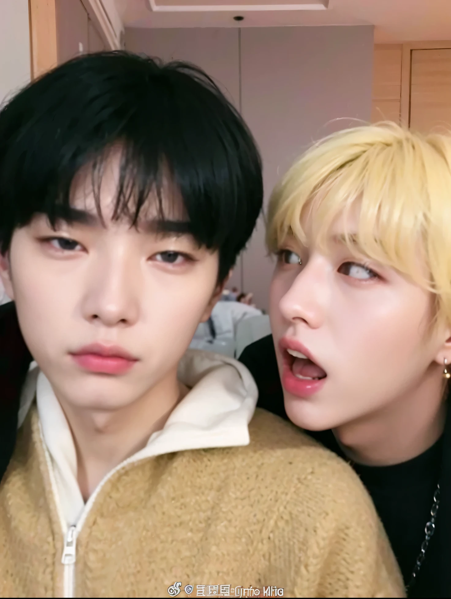 two young men with blonde hair and black hair posing for a picture, kim doyoung, jinyoung shin, ten lee, cai xukun, bts, kda and sam yang, inspired by Kun Can, profile pic, taejune kim, nixeu and sakimichan, jungkook, hyung tae, jia, key still, woo kim and j.dickenson