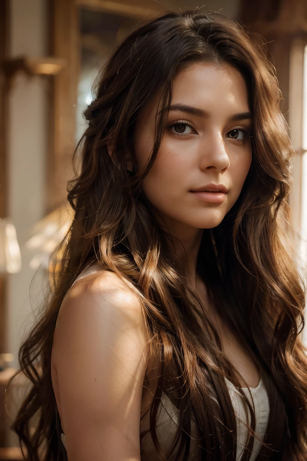 beautiful flowing hair,luscious long brown hair,healthy shiny hair,soft silky hair,gorgeous curly hair,natural wavy hair,voluminous bouncy hair,thick black hair,perfectly styled hair,detailed hair strands,dark chestnut hair,smooth straight hair,shimmering locks,luxurious tresses,hair blowing in the wind,beautifully braided hair,ornate hair accessories,shimmering highlights,thick luxurious mane,flowing cascades of hair,strands elegantly framing the face,magnificent natural waves,elaborate updo,effortlessly tousled hair,amazing volume and texture,rich chestnut color,gleaming hair under the sunlight,remarkable shine and softness,endless layers of glossy hair,meticulously styled curls,enviable texture and volume,vibrant and healthy-looking hair,exquisite hair with intricate details,graceful hair flowing down the shoulders,magnificent hair with stunning highlights,irresistibly silky and smooth hair,glamorous hair with a touch of elegance,mesmerizing beauty of long flowing hair,breathtakingly beautiful hair with impeccable style,bouncing and vibrant hair that catches everyone's attention,bird's eye view of flowing hair strands cascading down the back,unforgettable visual impact of perfectly styled hair. (best quality,4k,8k,highres,masterpiece:1.2),ultra-detailed,(realistic,photorealistic,photo-realistic:1.37),HDR,UHD,studio lighting,ultra-fine painting,sharp focus,physically-based rendering,extreme detail description,professional,vivid colors,bokeh,portraits,landscape,horror,anime,sci-fi,photography,concept artists,warm and golden color palette,gently illuminated by soft ambient light,subtle highlights creating depth and dimension,playful interplay of light and shadow,soft and dreamy lighting casting a romantic glow,ethereal glow enveloping the hair,creating a halo effect,sunlight filtering through the hair,illuminating its natural beauty,subdued and moody lighting adding a touch of mystery,contrast of light and dark to accentuate the texture and shine of the hair,magical glow highlighting the intricate details of each strand,lustrous shine reflecting the surrounding environment,artistic lighting to emphasize the beauty and elegance of the hair.