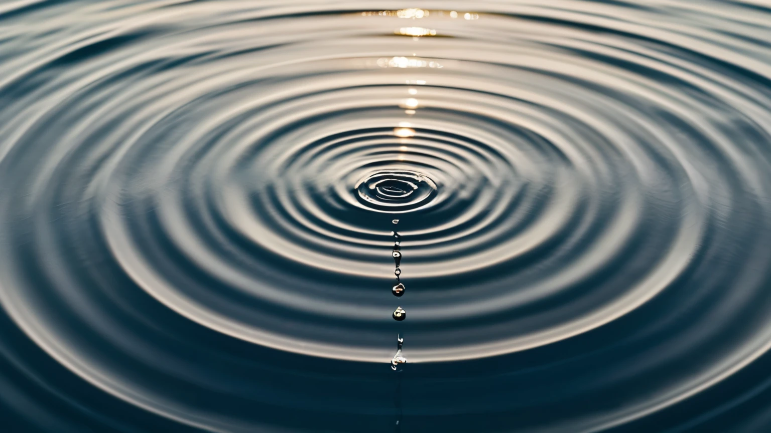 ((best quality)), ((masterpiece)), (detailed), perfect face, A water drop splashes into a still pond, sending ripples outward in perfect harmony. What chaos and beauty are contained within this tiny disturbance?
