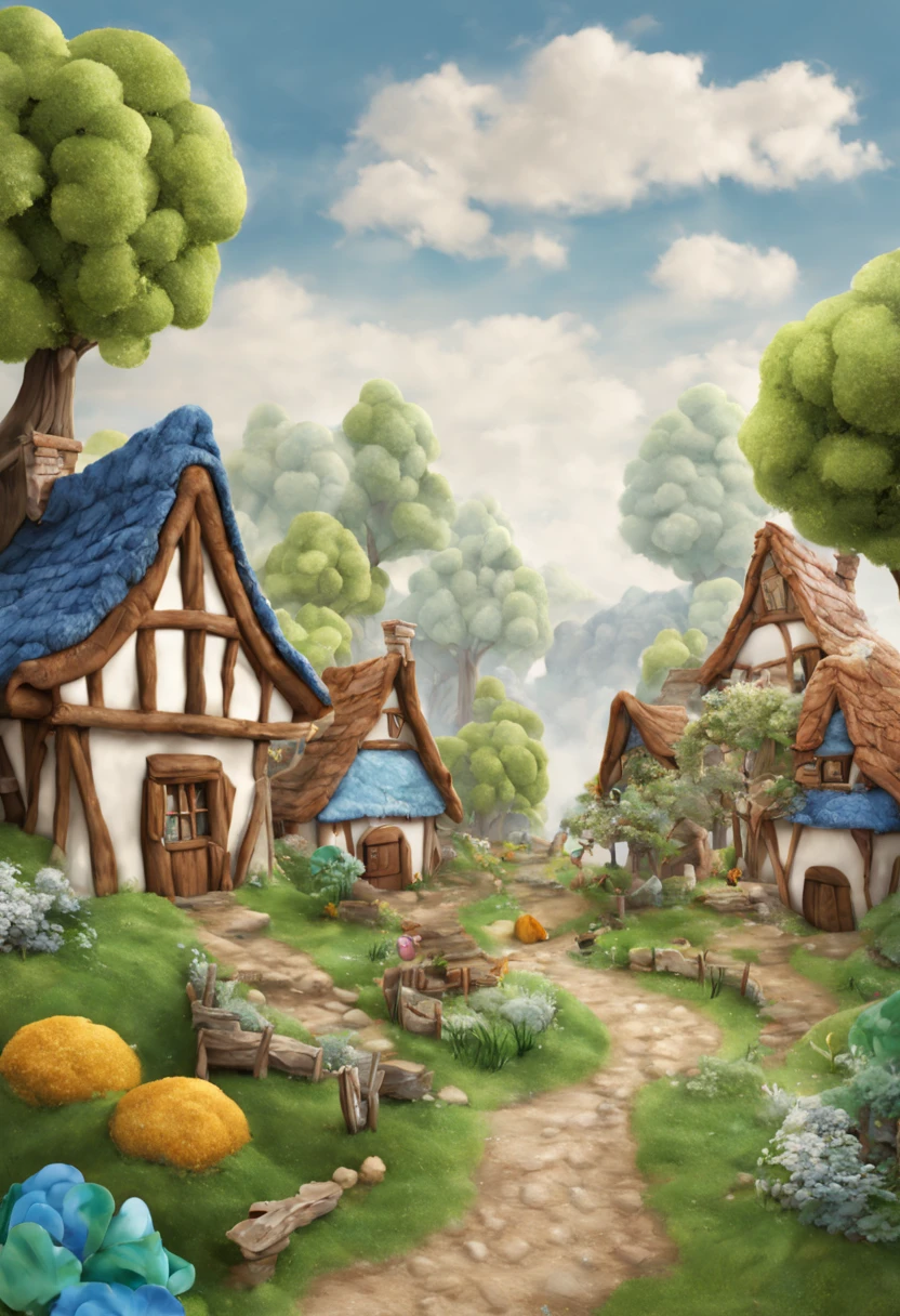 Village scenery created by meringue, fantasy