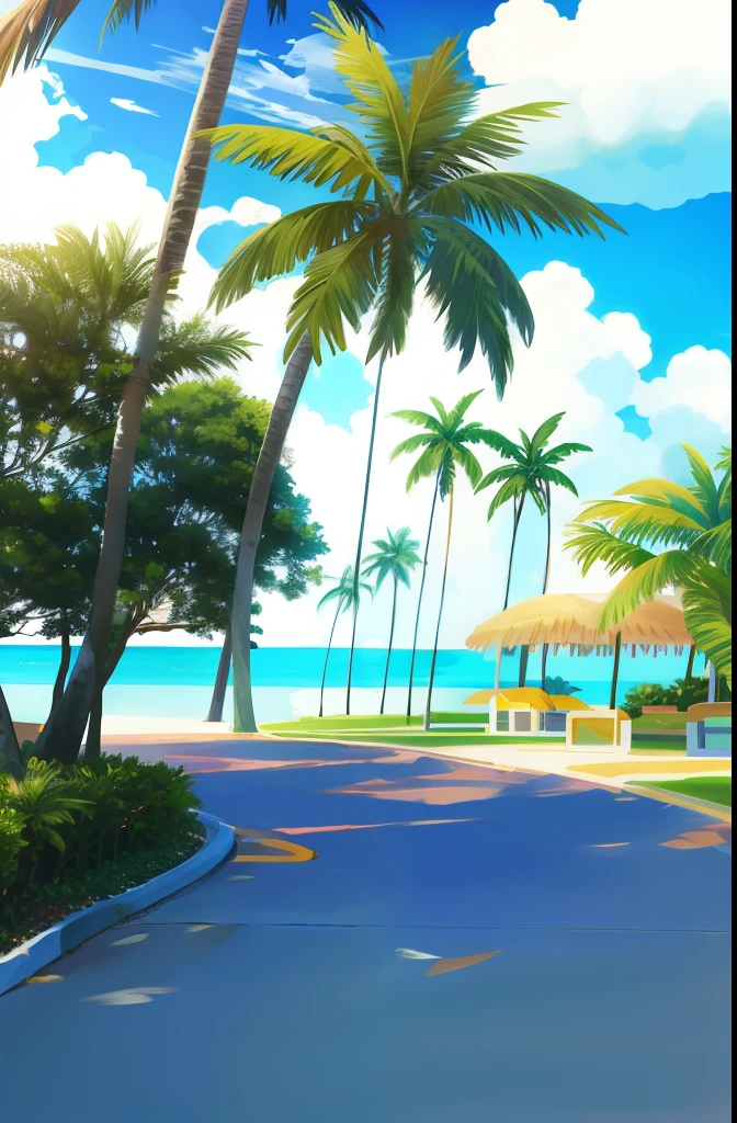 miami usa、Park with sea view、Palm tree、Super high quality、nature