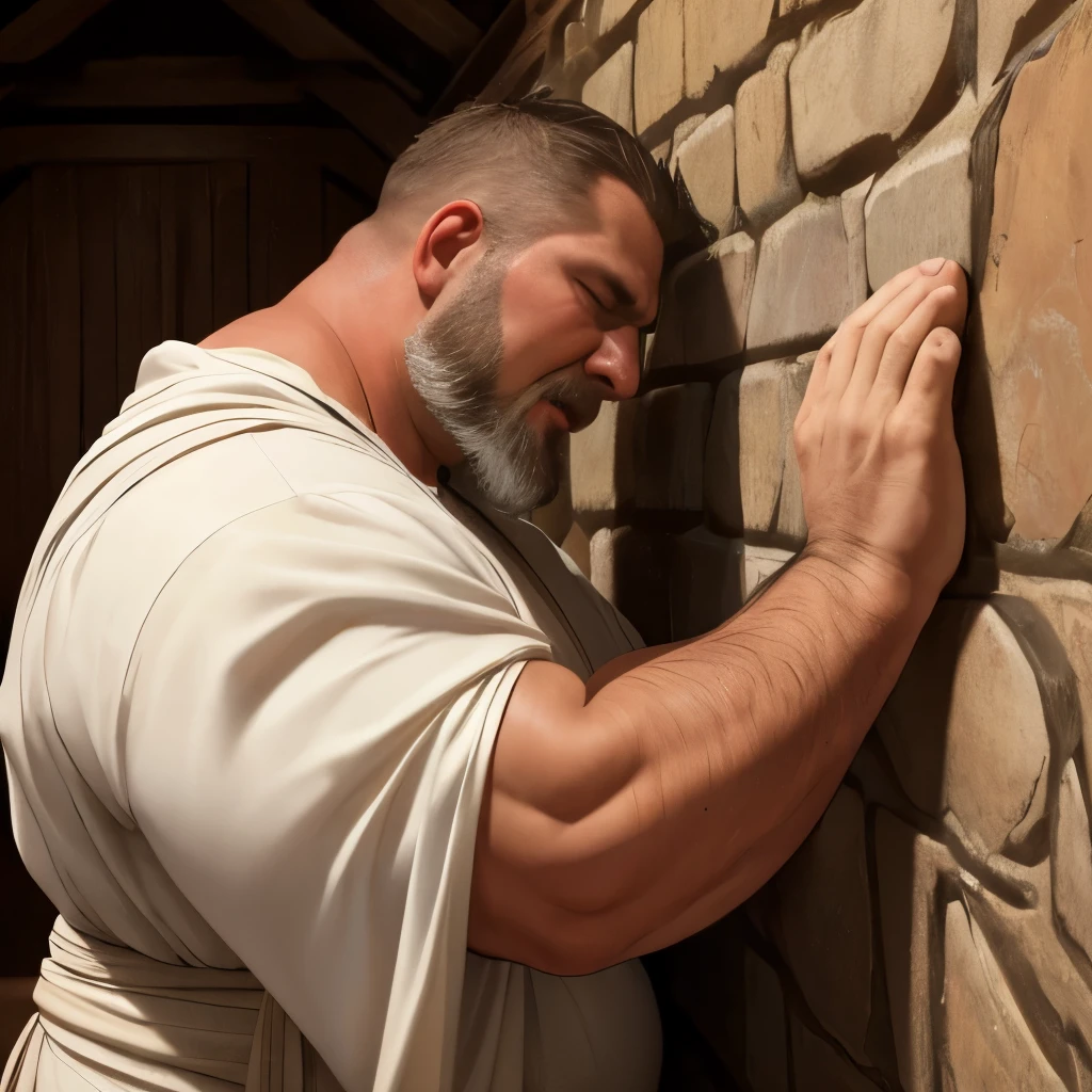(Highest quality:1.5), (masterpiece:1.5), (8k:1.5), 1 man, (Small gym storeroom:1.1), 80 years old, (Turkish people:1.1), (Huge body:1.2), (Completely naked:1.2), white long hair, full Beard, (The expression of reaching the climax:1.2), On all fours, (shoot from side:1.2), penis, sharp well groomed beard,  well groomed moustache,  thick pronounced grey beard, grizzly hair, absurdly huge nose, hawk nose, big old man nose, convex nose, pronounced bridge and outward curve that protrudes from the base of the nose

