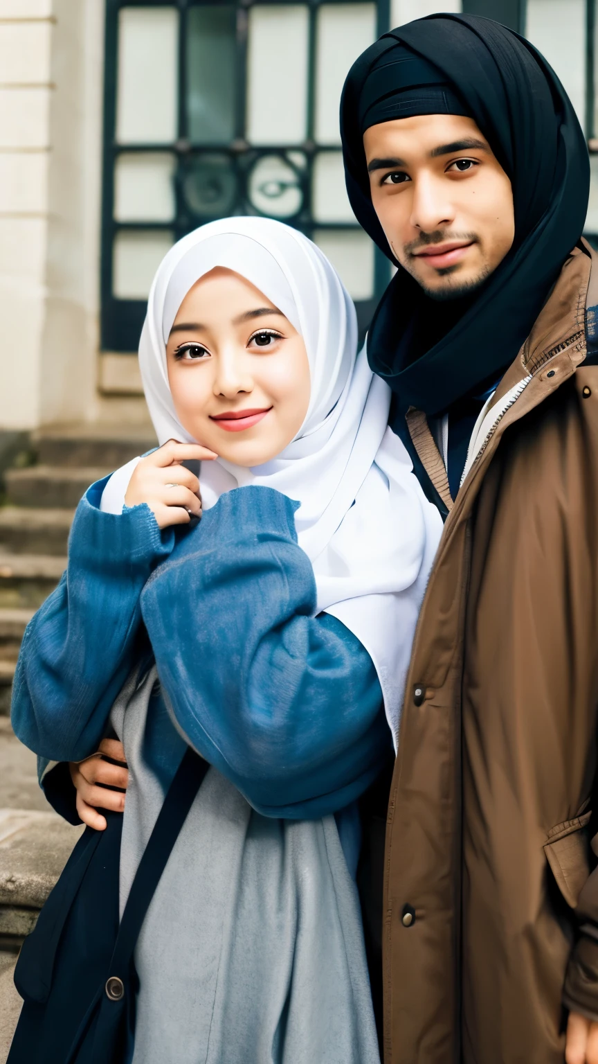 And hijabi girl with her boyfriend