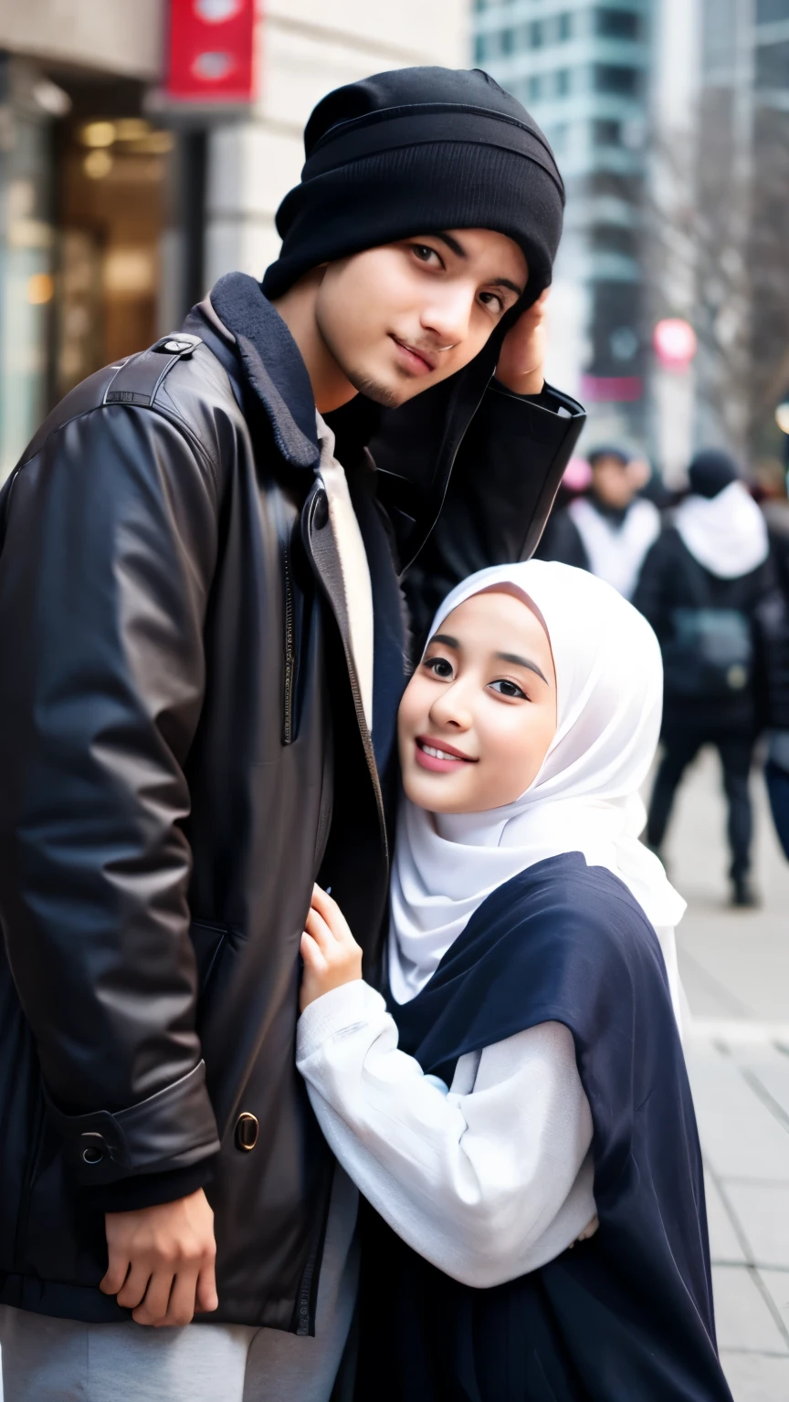 And hijabi girl with her boyfriend