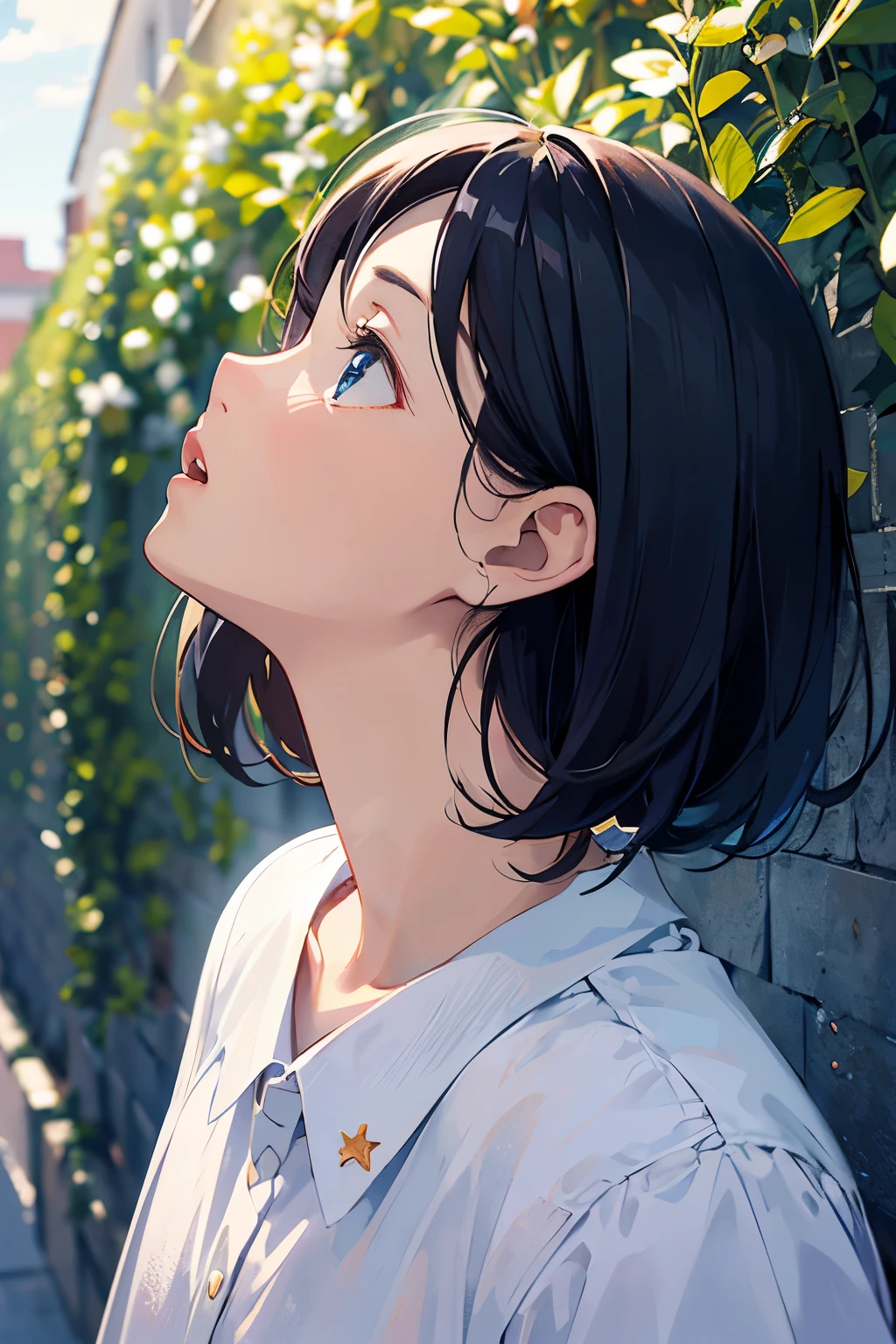 girl,look up,profile,Look up,Look up,