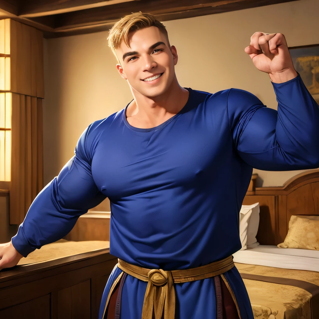 (((2heads))), realistic photography,1man, a very sweaty pale 28 year old,obese, (dressed like a court jester), chubby,manly, , Swedish, colombian, thicc,,,very pale skin, (big bulge:1.3),fit, red hair with highlights , platinum blonde,detailed eyes, , , unathletic, very wide shoulders,(court jester costume ) :1.5,wet, ,drenched:1.5, sweaty:1.7, beautiful hair, , unathletic, inside a loyis xiv palace in the background,,,full body, realistic, detailed,