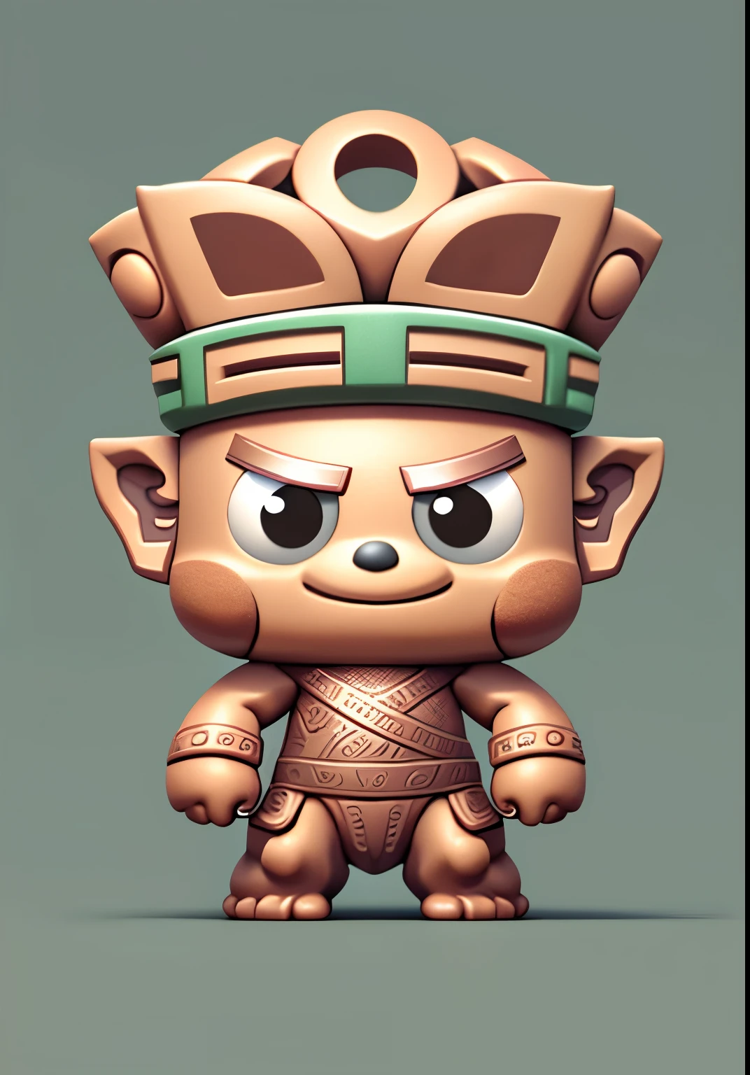 mascot,Bronze tripod anthropomorphic 3D modeling model c4d rendering ultra-light clay material blind box hand-made style clean background,pastel colors,Fine line drawings,8k黄纸超清 IP形象设计 mascot拟人 可爱 色彩统一