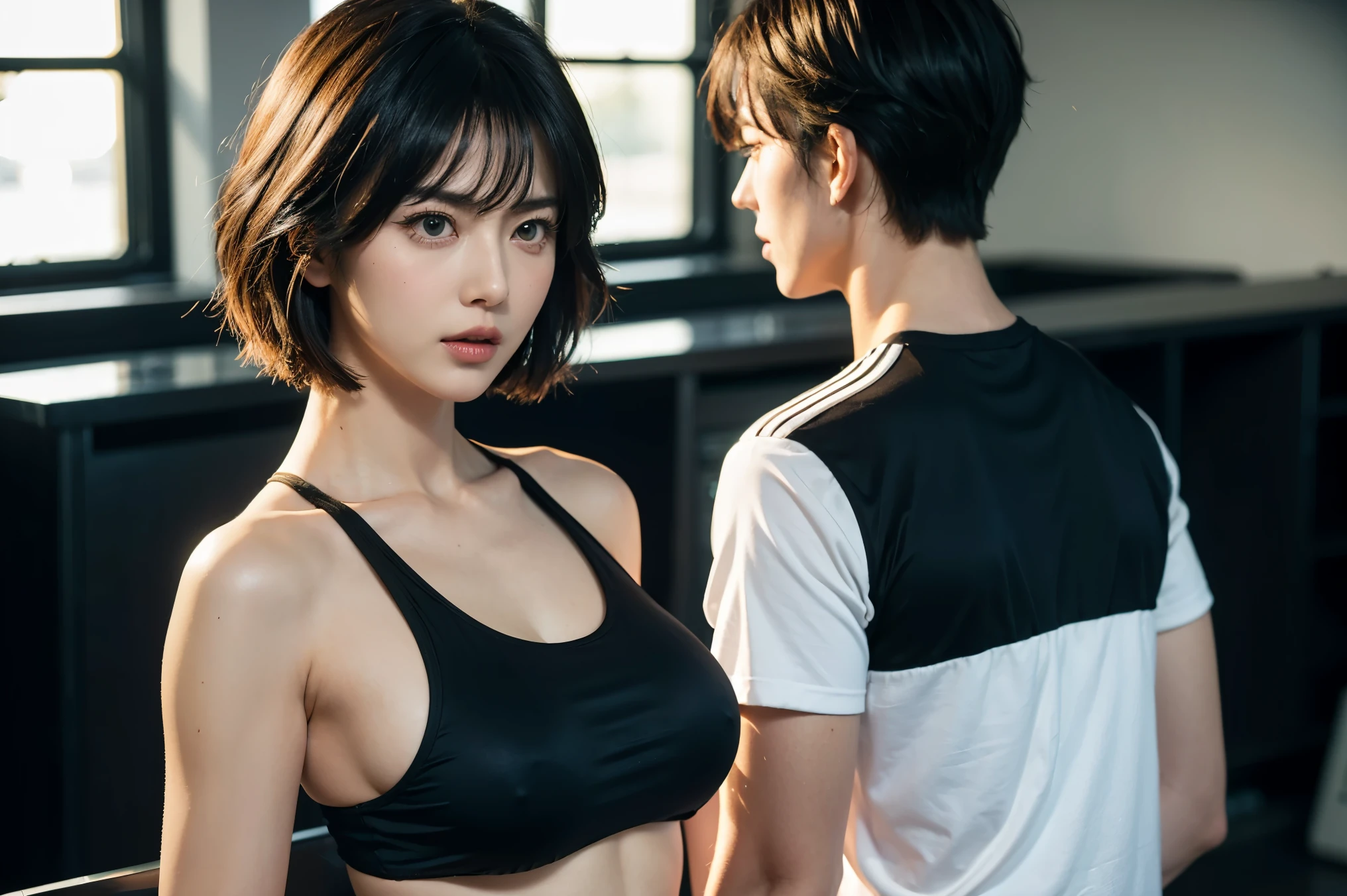fubuki,,fubuki (One Punch Man),女性one person、one person、one person女子、big breasts、Gym、sportswear、big breasts