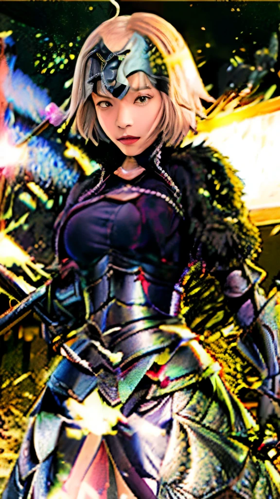 a close up of a woman in armor holding a sword, holding a sword on her shoulder, fate / stay night, anime style like fate/stay night, she is holding a sword, fate stay night, artoria pendragon, armor girl, inspired by Li Chevalier, fate grand order, female knight, female paladin, from arknights, with large sword