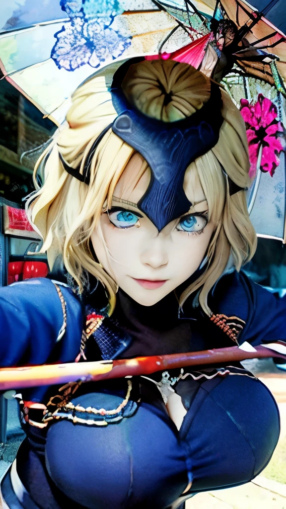 anime girl with blue eyes and a black outfit holding a red umbrella, fate / stay night, anime style like fate/stay night, fate stay night, fate zero, ufotable art style, fate/zero, demon slayer artstyle, fate grand order, shalltear bloodfallen, shalltear from overlord, demon slayer rui fanart, epic anime style