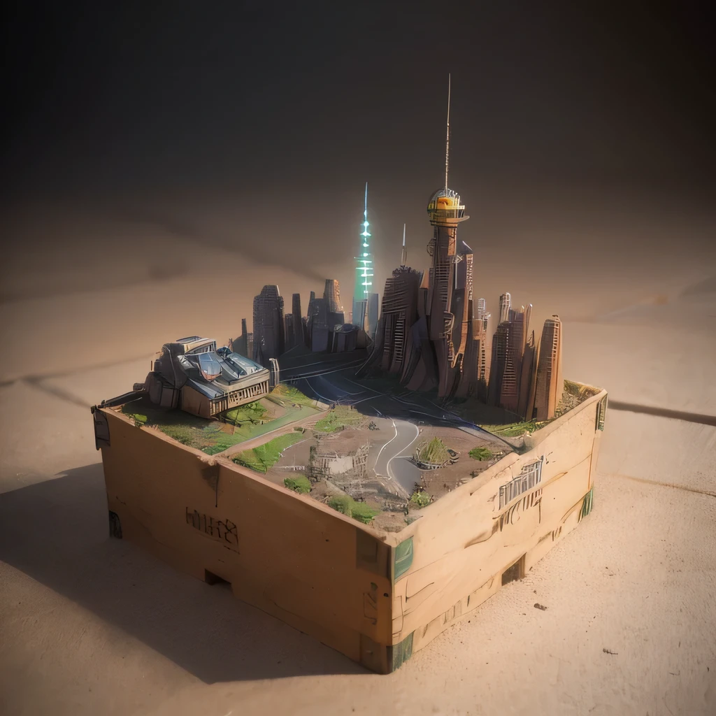 35528年Mars realistic model, (split ends, original photo, best quality, masterpiece:1.4),Steampunk Cyberpunk 6820 City,(CyberpunkMars light:1.3), Mars (related to land),(in a small nature box:1.3),Isometric, small nature, landscape on foundation,landscape,