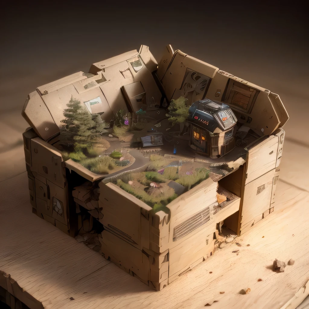 2528年Mars realistic model, (split ends, original photo, best quality, masterpiece:1.4),Steampunk Cyberpunk 6820 City,(CyberpunkMars light:1.3), Mars (related to land),(in a small nature box:1.3),Isometric, small nature, landscape on foundation,landscape,