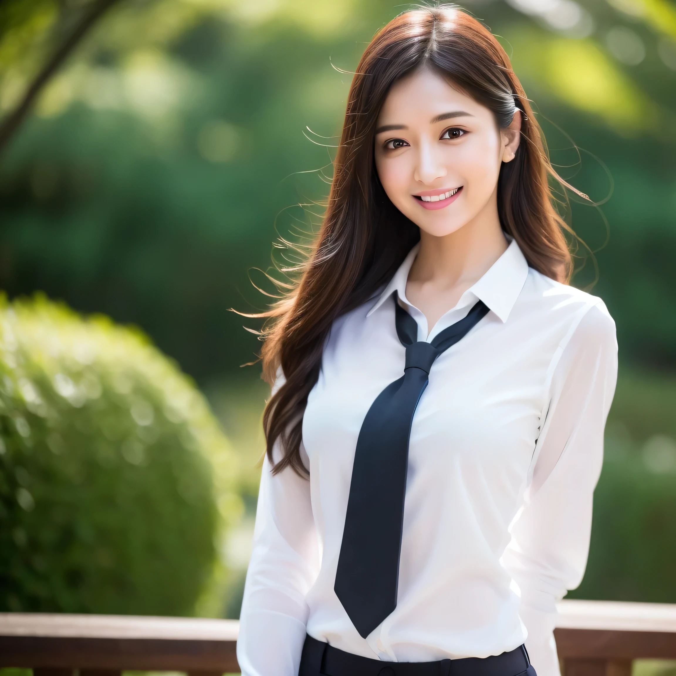(8k, RAW photo, best quality, masterpiece:1.2),(realistic, photo-realistic:1.37), ((best quality)), ultra high res,extremely detailed CG unity 8k wallpaper, physically-based rendering,cinematic lighting,half body, (bokeh:1.4), (((1girl))), shapely, (slim waist),higashiyama kobeni,black hair,red hairpin,sweat,nervous,white shirt,black necktie,black pants,convenience store, cute smile, most beautiful, realistic, 23 years beautiful indian