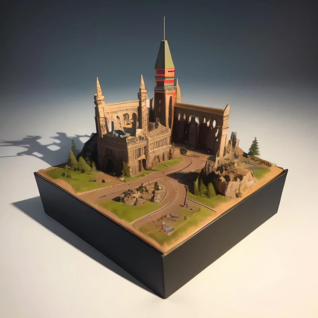 35528年Mars realistic model, (split ends, original photo, best quality, masterpiece:1.4),Steampunk Cyberpunk 6820 City,(CyberpunkMars light:1.3), Mars (related to land),(in a small nature box:1.3),Isometric, small nature, landscape on foundation,landscape,