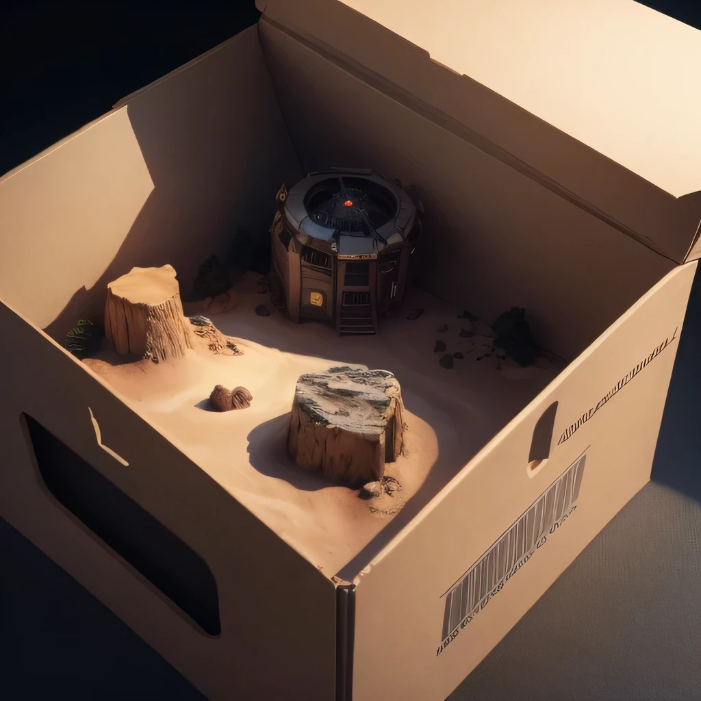 3528年Mars realistic model, (split ends, original photo, best quality, masterpiece:1.4),Steampunk Cyberpunk 6820 City,(CyberpunkMars light:1.3), Mars (related to land),(in a small nature box:1.3),Isometric, small nature, landscape on foundation,landscape,