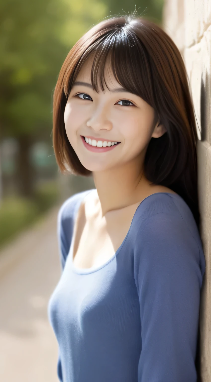 Japanese ),((beautiful girl)),An expression that imagines something pleasant:1.2,(perfect body beauty:1.2),((perfect body)),(shy smile),beautiful teeth,