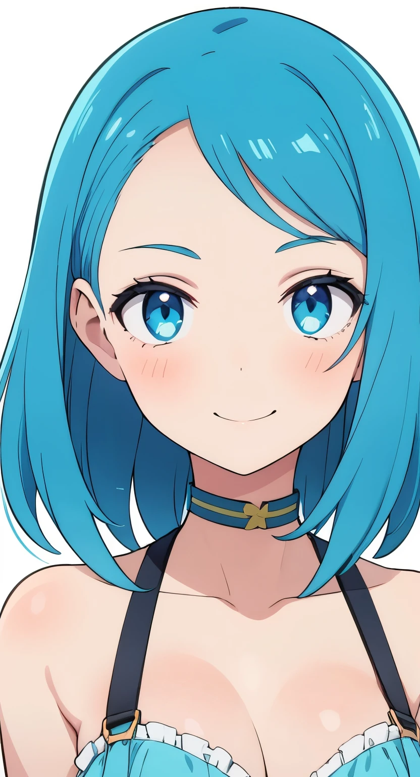 Girl smiling, looking straight