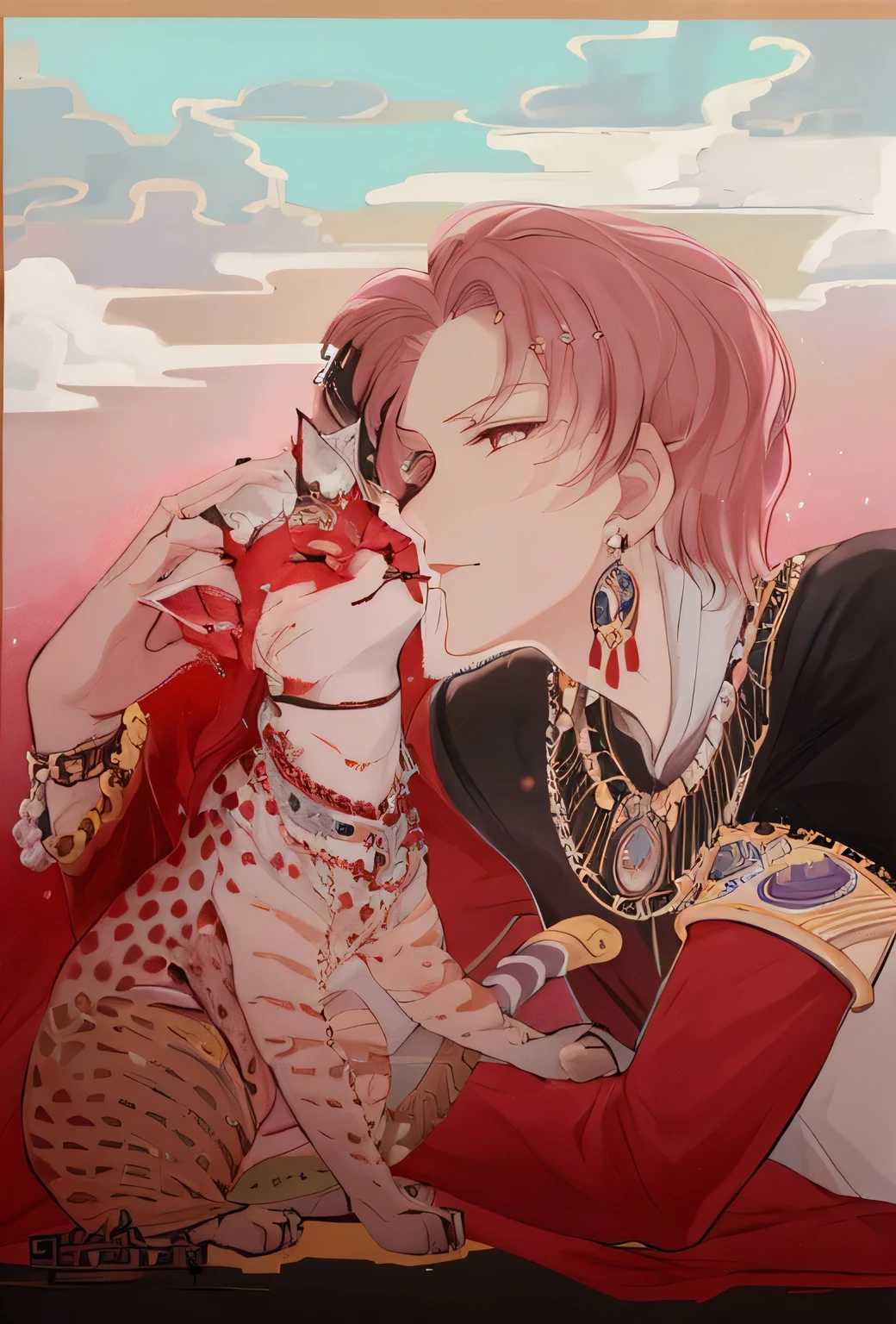The sky is the prince on the bank of the Red River