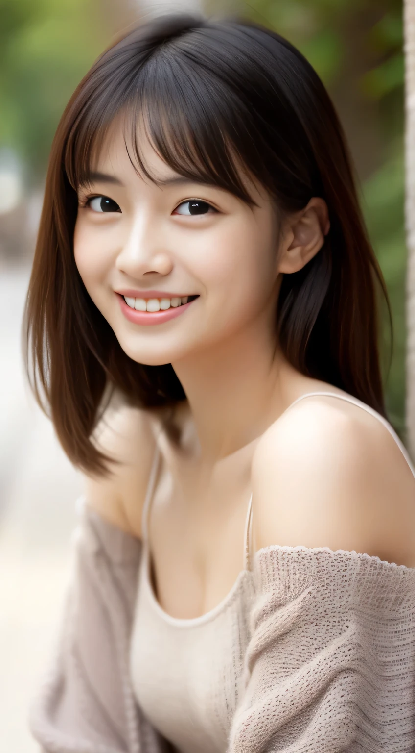 Japanese ),((beautiful girl)),An expression that imagines something pleasant:1.2,(perfect body beauty:1.2),((perfect body)),(shy smile),beautiful teeth,