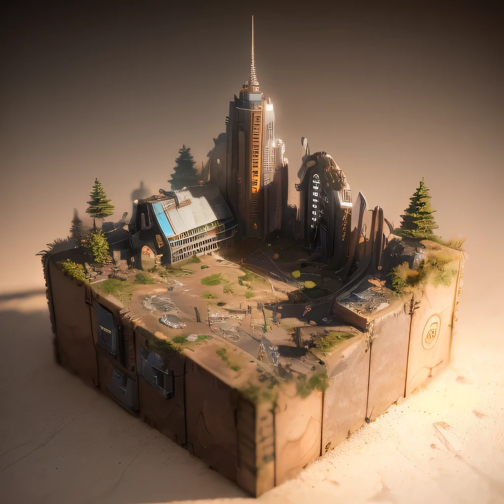 6598年Mars realistic model, (split ends, original photo, best quality, masterpiece:1.4),Steampunk Cyberpunk 6820 City,(CyberpunkMars light:1.3), Mars (related to land),(in a small nature box:1.3),Isometric, small nature, landscape on foundation,landscape,
