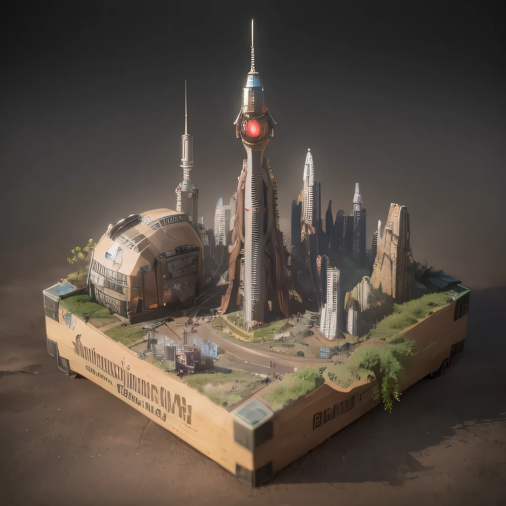 6598年Mars realistic model, (split ends, original photo, best quality, masterpiece:1.4),Steampunk Cyberpunk 6820 City,(CyberpunkMars light:1.3), Mars (related to land),(in a small nature box:1.3),Isometric, small nature, landscape on foundation,landscape,