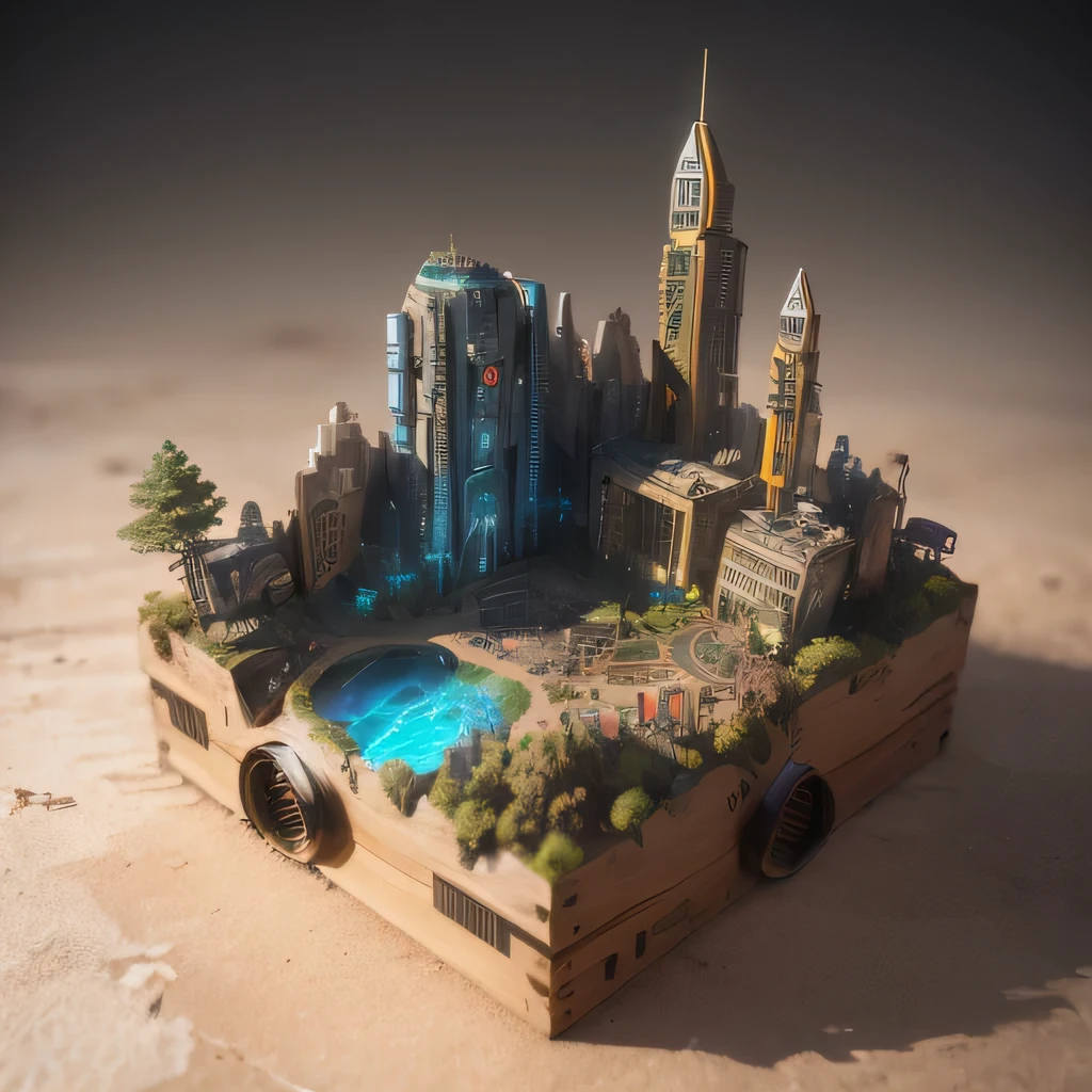 6598年Mars realistic model, (split ends, original photo, best quality, masterpiece:1.4),Steampunk Cyberpunk 6820 City,(CyberpunkMars light:1.3), Mars (related to land),(in a small nature box:1.3),Isometric, small nature, landscape on foundation,landscape,