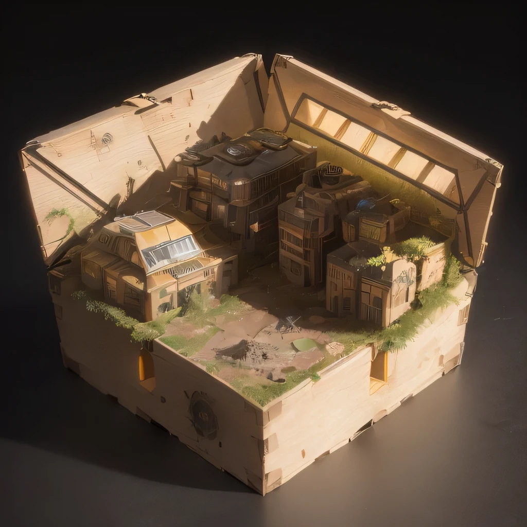 3598年Mars realistic model, (split ends, original photo, best quality, masterpiece:1.4),Steampunk Cyberpunk 6820 City,(CyberpunkMars light:1.3), Mars (related to land),(in a small nature box:1.3),Isometric, small nature, landscape on foundation,landscape,