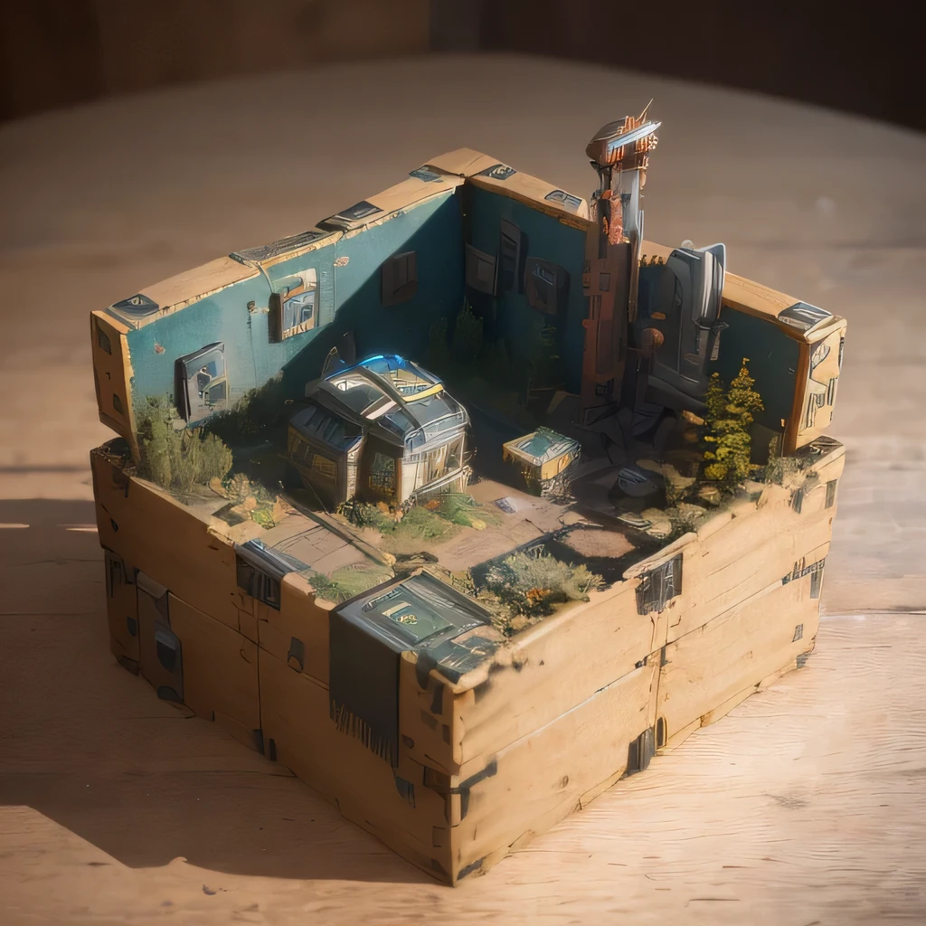 3598年Mars realistic model, (split ends, original photo, best quality, masterpiece:1.4),Steampunk Cyberpunk 6820 City,(CyberpunkMars light:1.3), Mars (related to land),(in a small nature box:1.3),Isometric, small nature, landscape on foundation,landscape,
