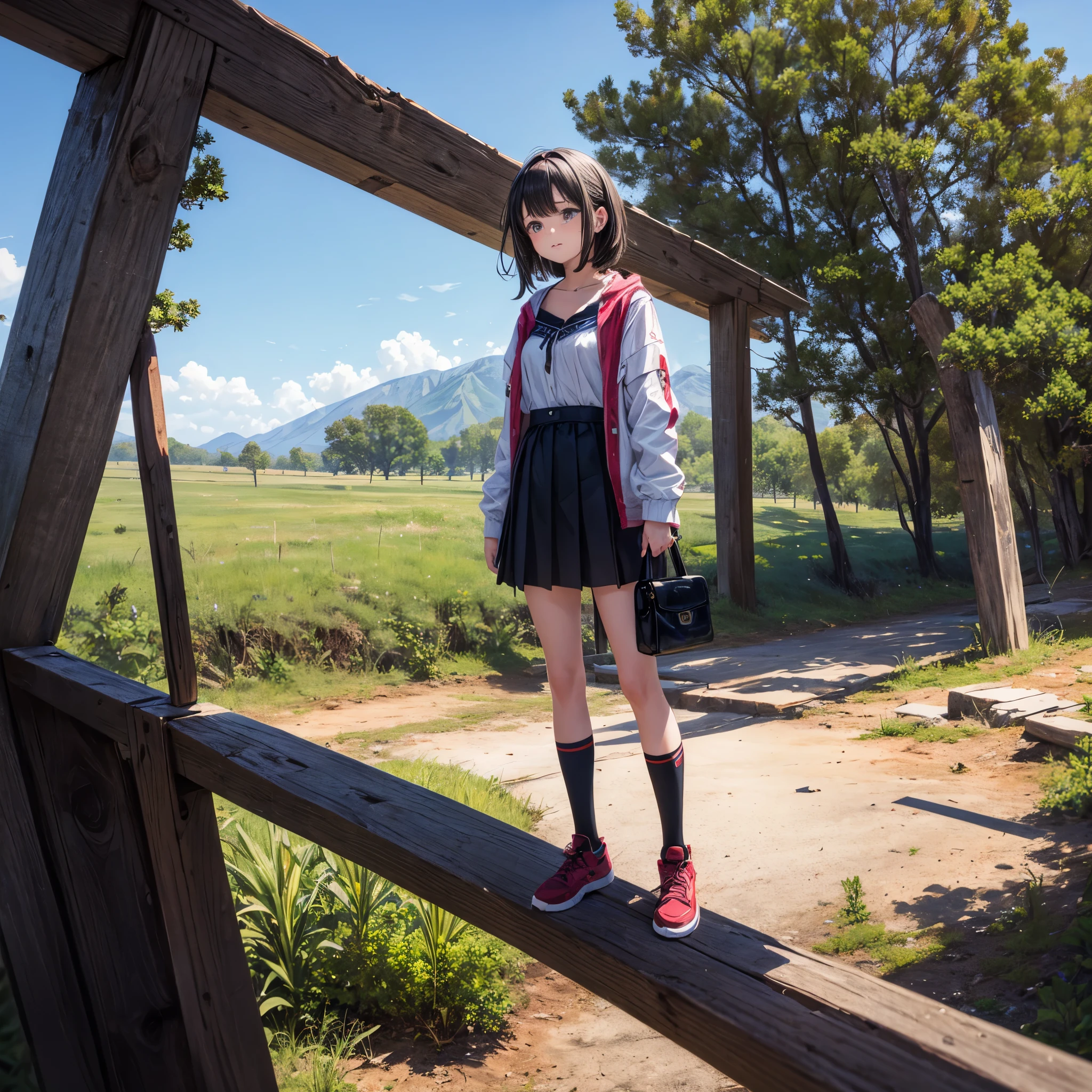 In the middle of nowhere, 1girl