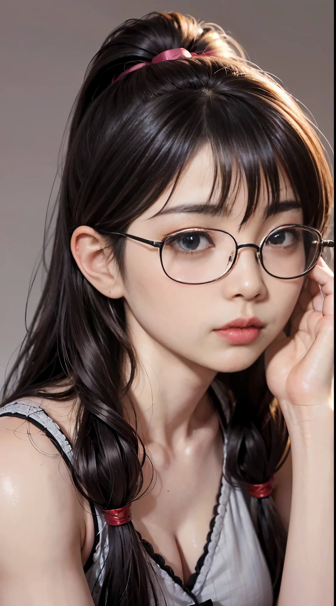 Are you okayですかですか、(best illustrations)、8k UHD resolution、intricate details、highest quality、realistic、Super detailed、best lighting、best shadows、soft lighting、Ultra HD、超realistic、Tyndall effect、Photoreal、(high detail skin:1.2)、 (intricate details, compensate, face to face with the children_v1:0.5), (Are you okay, beautiful and delicate face, Are you okayですか, beautiful and delicate eyes, perfectly proportioned face, high resolution skins, fine skin, Optimal ratio of 4 fingers and 1 thumb, arm under chest, お腹の下に赤く光るtattoo、Wow wow, wide hips, smooth abdomen, thin and thin skin, __fashion__, __hair__:1.25)、Digital single-lens reflex camera、 不条理なrealistic作品: 1.3), (maximum resolution: 1.2), (Ultra HDTV: 1.2), cinematic light, fine eyes and skin, detailed facial features, , (sharp focus: 1.2）, (focus on the face:1.2),perfect style, beautiful face, acura, anatomically correct, Highly detailed face and skin texture, fine eyes, double eyelid, thin eyebrows, glitter eyeliner: 1 natural cheeks, Glossy skin, Fair skin: 1.2, (glossy lips: 1.4),(embarrassed look: 1.2),Highly detailed face and skin texture, fine eyes, double eyelid, natural cheeks,  glossy lips: 1.4,exposed cleavage、Bewitching。baby face、Charm、Chest emphasis、((((giant glasses, otaku glasses, thick glasses, round glasses)))),The long-haired、Braid hair、Ponytail distortion、, Ponytail with a bow tied at the back of the hair, huge solemn expression、body up、big breast enhancement, super tight chest, 豊胸hand術, Breasts are very big and round,tight waist、 meet beautiful girls, look at the girl&#39;body of, in the dark、bat wings，(((小さなdevilの角)))、(devil&#39;Tail)、(detailed spooky background:0.8)、Long grey hair，emits eerie demonic flames，Riku Kunimitsu，green flash particles, magic、火炎magic、burns violently、swirling explosion, angelic halo, Dazzling gold and orange shine, Dramatic composition details), synchrotron radiation, strong light area,  (magicのシンボルが鎧に輝く:1.3), (magicの魔力が彼女の周囲に渦巻いていた:1.3), Long white hair waving in the wind in every detail, (intense expression:1.1), (That light is、Highlighting her dominance and rebirth behind the scenes:1.4), (wisdom and rebirth:1.2), (strong attitude:1.2), (Overwhelming mysterious power:1.2), (きらめくSweat:1.1),(The contrast between silver and gold:1.3),elegant glitter dark＆mysterious version, very beautiful and shining eyes、arms tied with rough rope、girl hanging from the ceiling、Sweat、ロープが彼女body ofを縛った、wet body、Aranawa that bites into the crotch、股間からは大量body of液が流れ出す.、The tower is good、wet white underwear、One leg is suspended above by a coarse rope、tied up with a rope、tightly tied、tie one&#39;hand、hanging in bondage、tattoo, gem