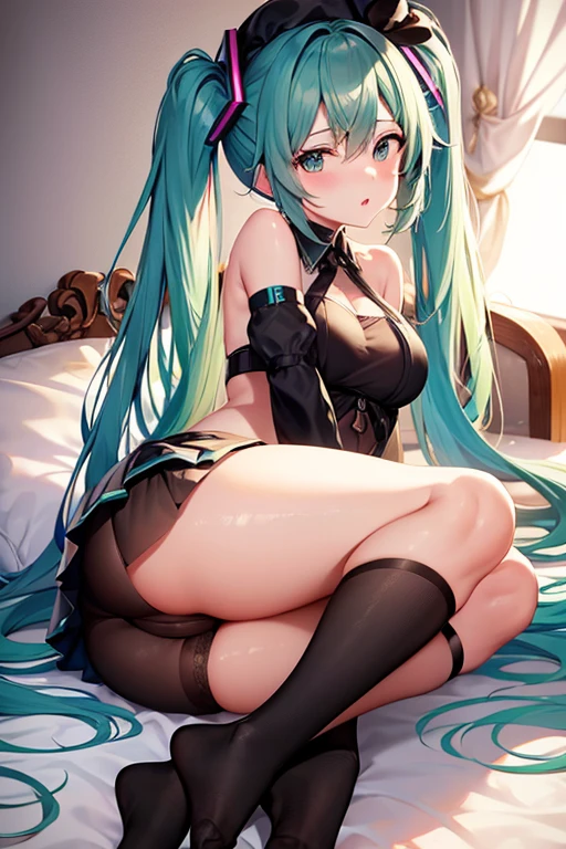 Hatsune Miku masturbating with a sex toy (in her pussy)