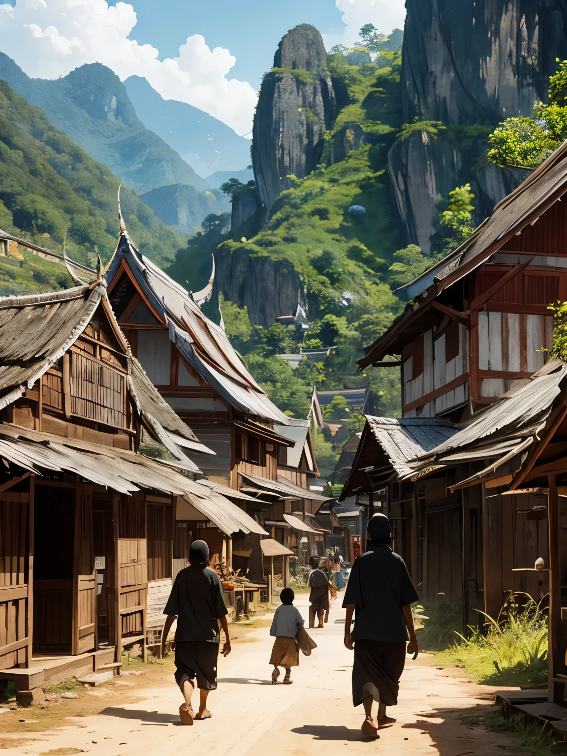 village of thailand, have religious beliefs,horror theme,monster line,Game genre