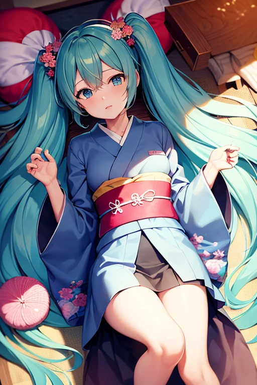 Hatsune Miku in thin string panties