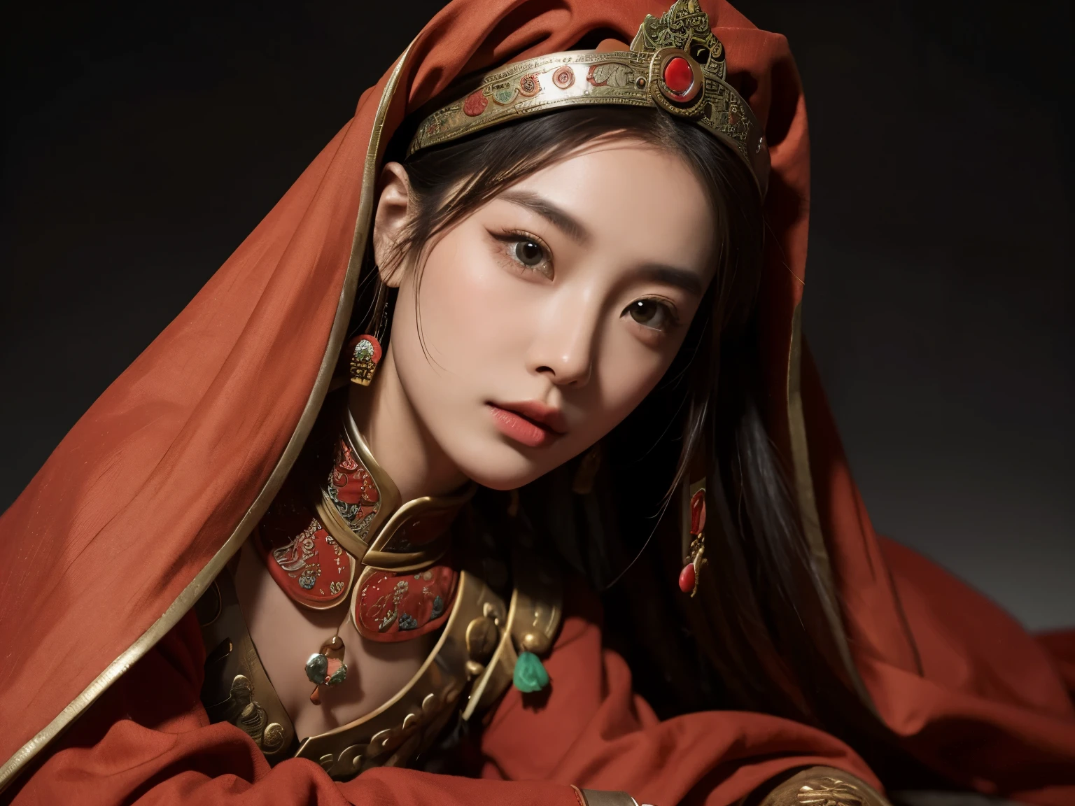 Western Zhou Dynasty,Bronze,Red cloth,Beauty