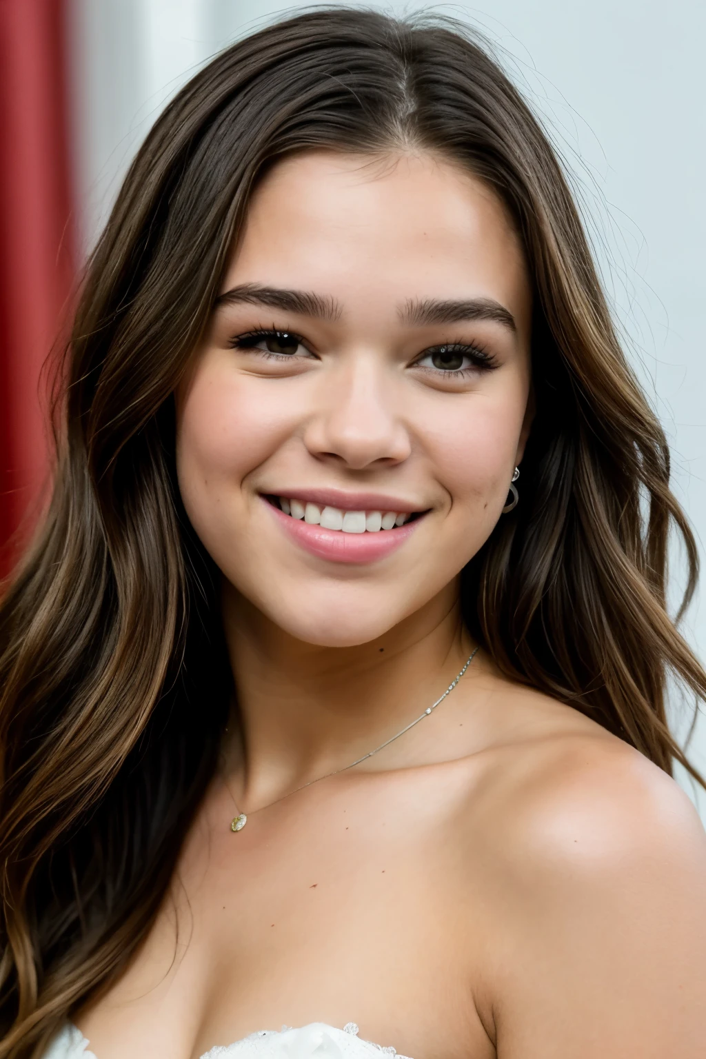jeune fille 18 ans attacher presque nue bikini jaune visage spectaculaire souriant éclatant cheveux chatain pale