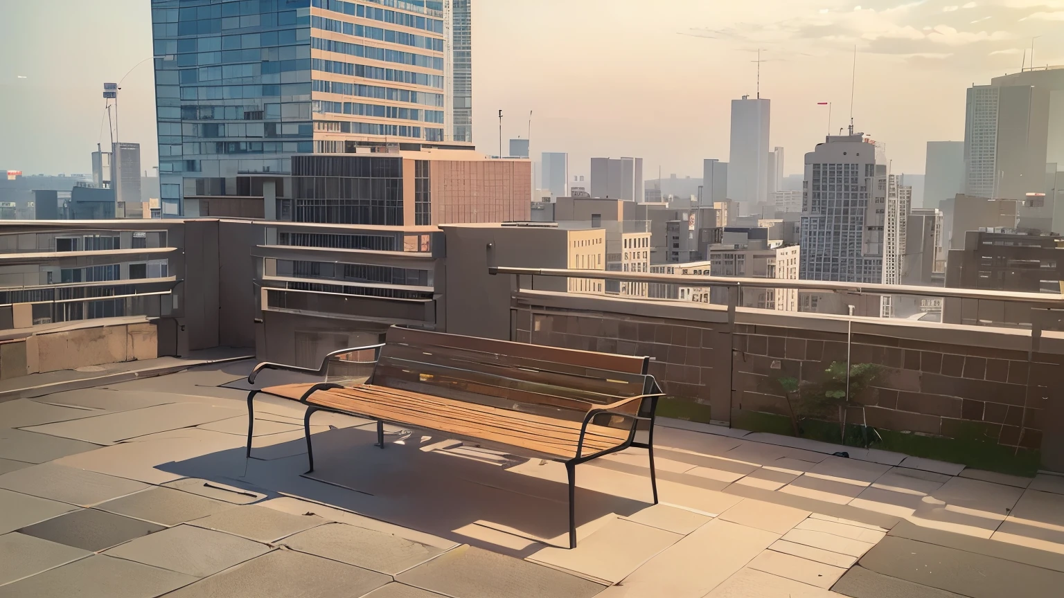 Department store rooftop、bench