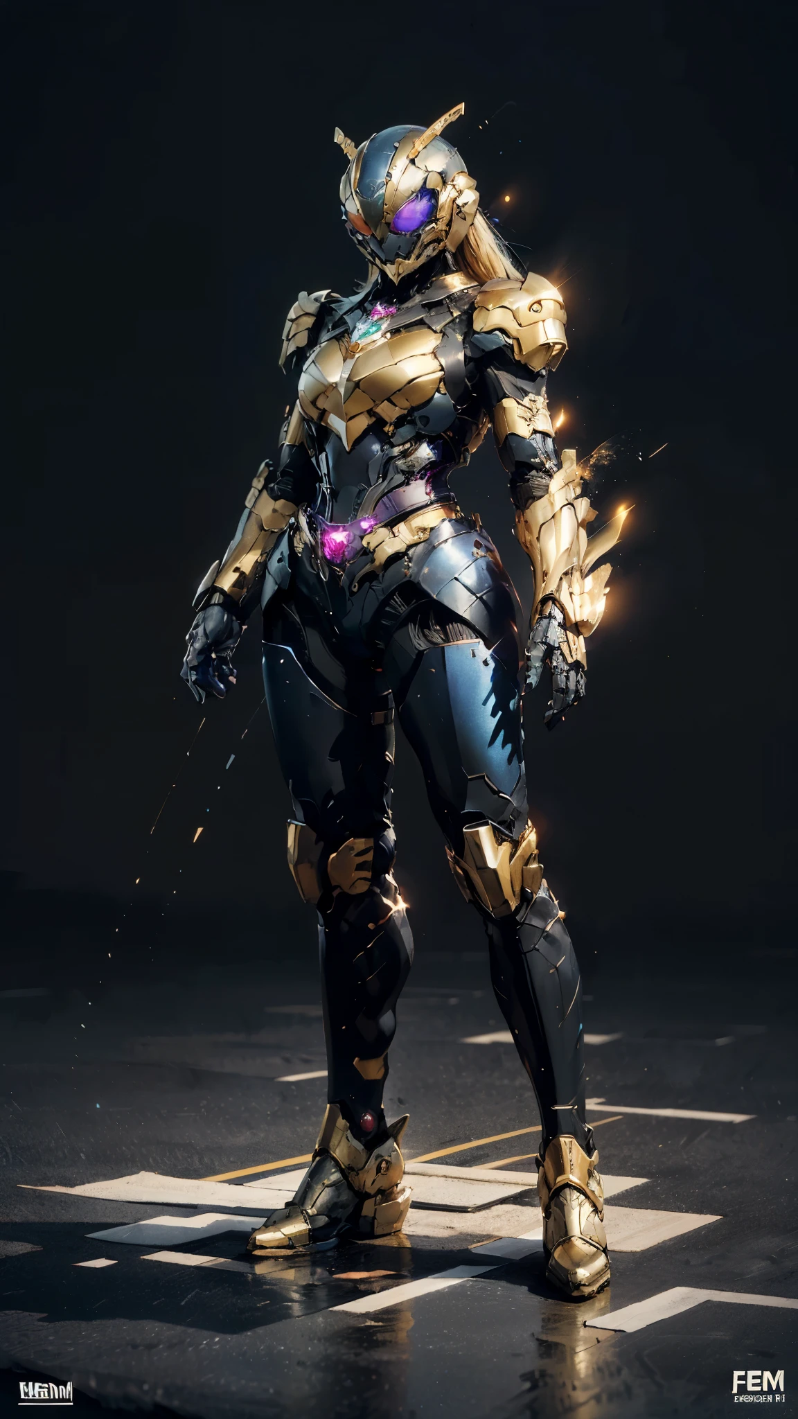 A woman adorned in fantasy-style full-body armor, a crown-concept fully enclosed helmet that unveils only her eyes, a composite layered chest plate, fully encompassing shoulder and hand guards, a lightweight waist armor, form-fitting shin guards, the overall design is heavy-duty yet flexible, (the armor gleams with a golden glow, complemented by red and blue accents), exhibiting a noble aura, she floats above a fantasy-surreal high-tech city, this character embodies a finely crafted fantasy-surreal style armored hero in anime style, exquisite and mature manga art style, (mixture of Queen bee and Spider concept Armor, plasma), ((Element, elegant, goddess, femminine:1.5)), metallic, high definition, best quality, highres, ultra-detailed, ultra-fine painting, extremely delicate, professional, anatomically correct, symmetrical face, extremely detailed eyes and face, high quality eyes, creativity, RAW photo, UHD, 32k, Natural light, cinematic lighting, masterpiece-anatomy-perfect, masterpiece:1.5