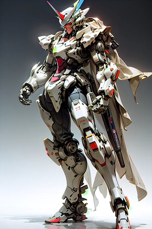((best quality)), ((masterpiece)), (detailed), 

Clear glass Gundam robot, Silver ice reflective armor, High detail up to the face, full body view, Holographic artifacts, Each section is very detailed, high quality, 3d rendering