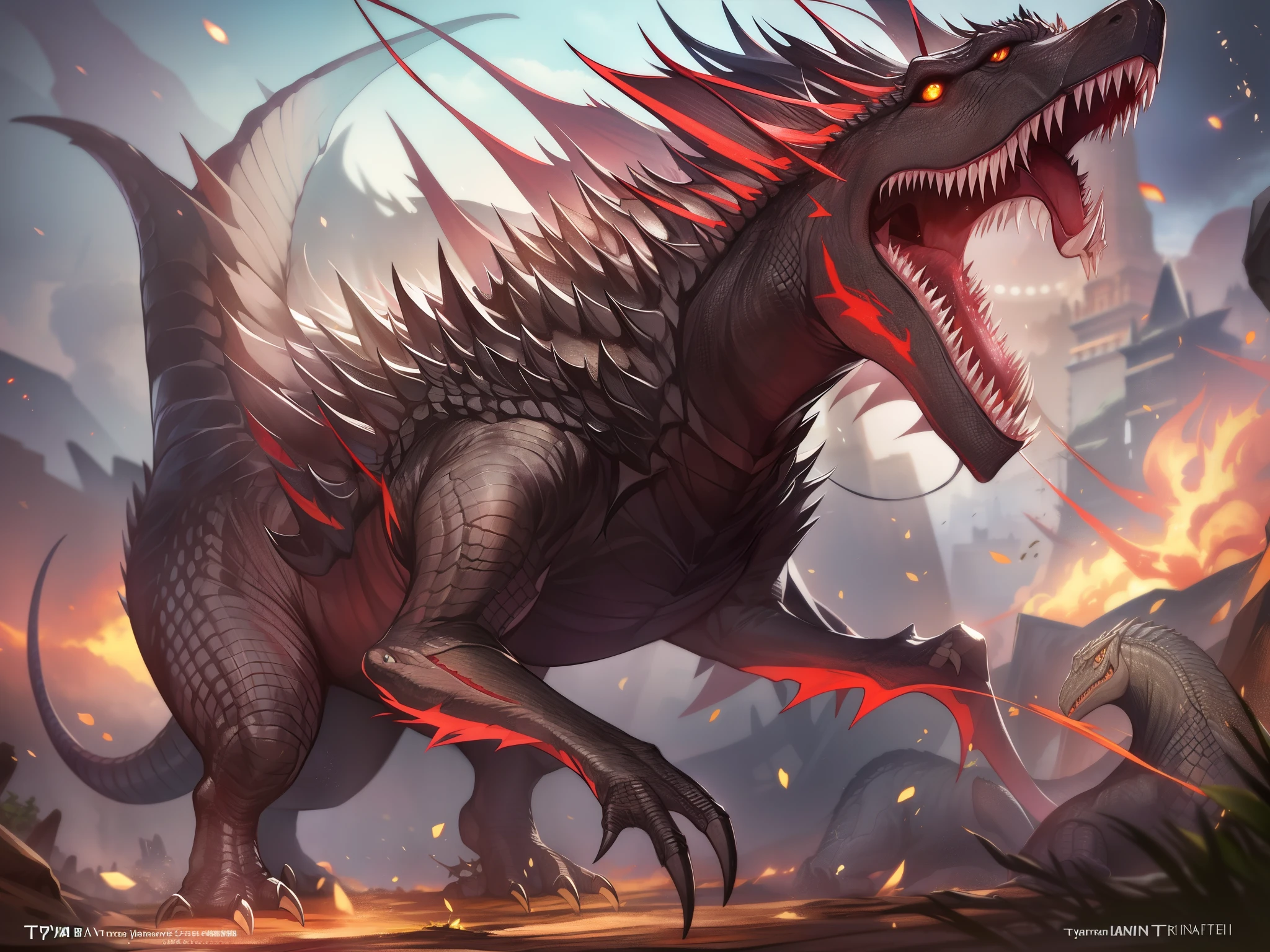 In North America at the end of the Cretaceous、While the dinosaurs reigned supreme、Tyrannosaurus rex was the one that attracted particular attention.。by another name「tyrant lizard」、「tyrant dragon」、「T-rex」、「Tyrannosaurus」、「Overlord龍」Also called、Its majesty々Because of its barrel posture and overwhelming carnivorous nature、Exactly「Overlord」He has proven that he is worthy of the name。In North America at this time、Tyrannosaurus has a magnificent total length of about 13 meters and a massive weight of about 9 tons.、It was one of the largest dinosaurs in history.。Its strong hind legs and short forelimbs、And the head with teeth in the jaw、They have shown great adaptability in hunting and survival.、This tells us that they reigned at the top of the food chain during this time.。In the land of the Cretaceous、ティラノサウルスはExactly恐竜時代終焉の象徴として、It made its presence felt。It was difficult for herbivorous dinosaurs to compete with his excellent hunting skills and strong physique.、Under his control, parts of the earth were seen falling into disarray.。in the unique global circumstances of the time.、Tyrannosaurus had an overwhelming presence in the ecosystem。