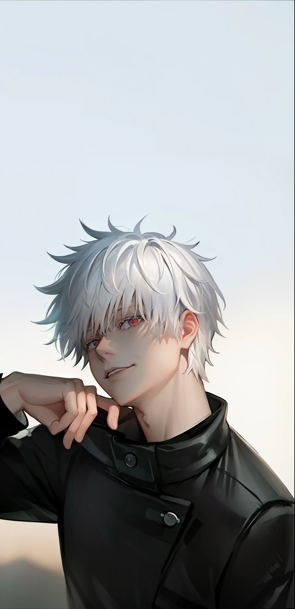 better quality, realism,หนุ่มอะนิเมะwhite hairและแว่นกันแดดถือโทรศัพท์มือถือ, Ken Kaneki, Kaneki Ken, Killua Zoldik Retrato, white hair, Killua Zoldik cabelo preto, Silver haired maniac, white hair, Nagito Komaeda, Anime art style trigger, Killua Zoldik, Yoko Taro