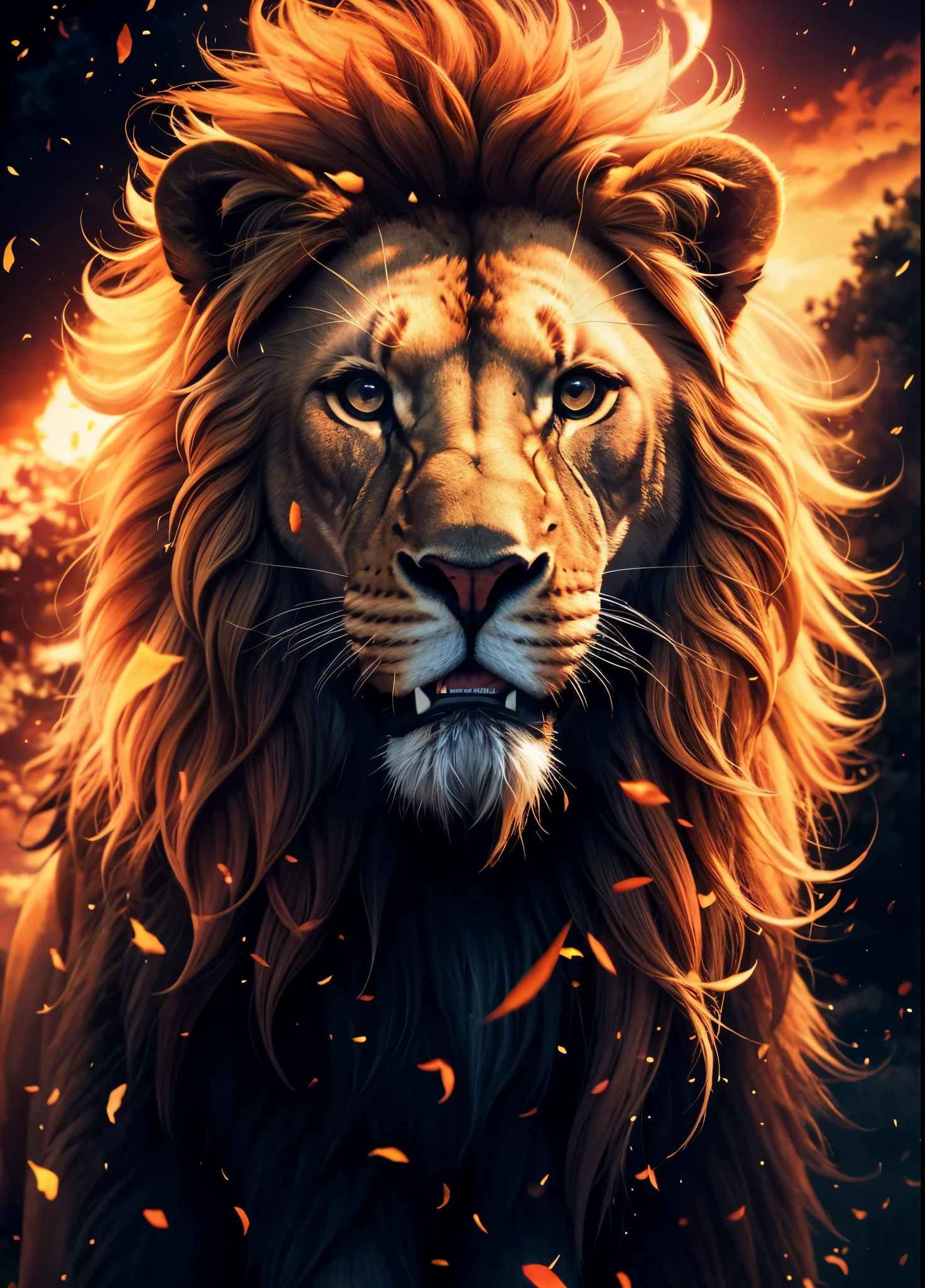 Lion, Divine Lion, naturais, Natureza, Natureza, Linda, renderizado, fotorrealista, UltraHD, 4k, texturasdetalhadas, thunders, sombras detalhadas, cores detalhadas, por do sol, sol se pondo, Sunset, Natureza Linda, Great Divine, por do sol, contraste detalhado, contraste realista, high resolution, cores detalhadas, fogo, eletricidade, divina criatura, 8k, Detailed Realistic, 16K, 8K, HD, contraste detalhado, contraste realista, high resolution, cores detalhadas, fogo, eletricidade, divina criatura, 8k, Detailed Realistic, Elegante, 