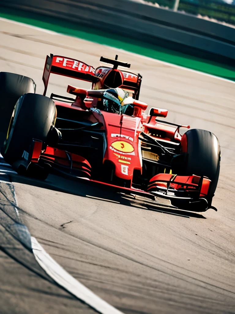 best quality, masterpiece, high resolution, F1, ferrari