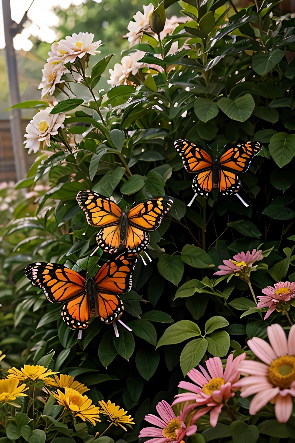 butterflies and flowers