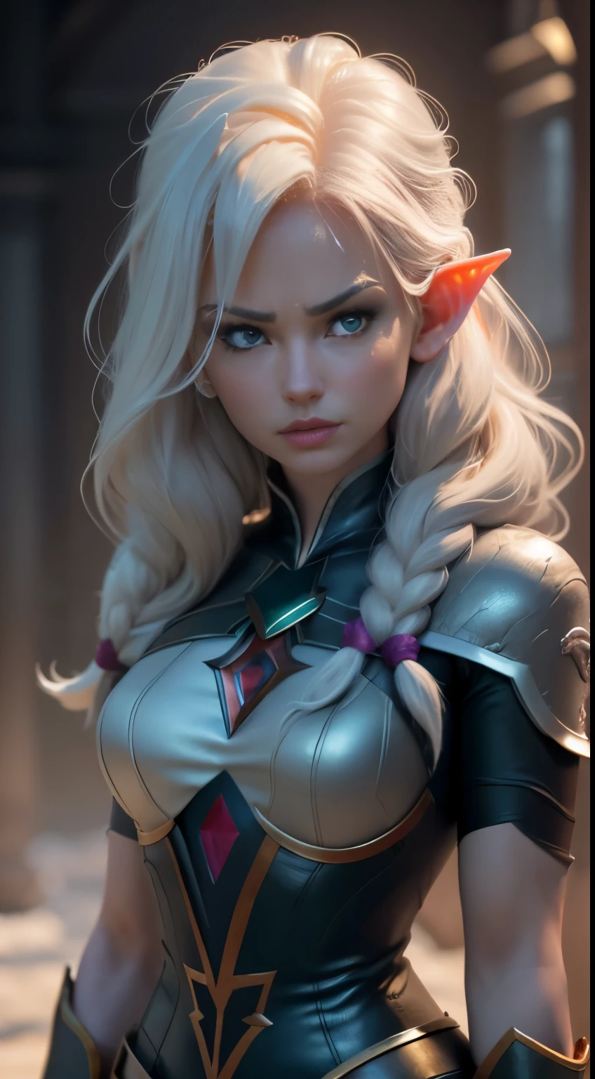 Elfgirl (N:18dragonballz-Elsa frozen Disney  mezclando modelos .) (ultra FUSIÓN de cabello blanco y rosado) Highly detailed CG unity 8k wallpaper, style shot, complex, high detail, dramatic, highest quality movie still image, very detailed, masterpiece, best quality, character design, Elsa, Elsa from Frozen,N:18dragonballz fusión (( Dark style)), realistic ultra-detailed rendering style, natural light, sharp character design, (hard focus, 8k), (((natural skin texture))), 8k textures, soft cinematic lighting, adobe lightroom, dark room, hdr, Sophisticated, Elegant, Rich Detail, Sharp Focuilm Look) )), Soothing Tones, Detail Frenzy, Intricate Detail, Super Detail, Low Contrast, Soft Film Lighting, Dull Colors, Exposure Blending, HDR, Fade, 35mm, f/1.4, ISO64, f16, 25 sec.